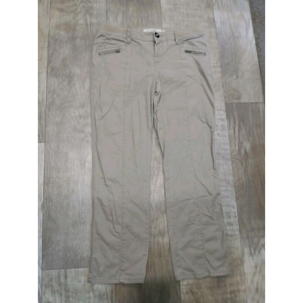 Sonoma Women's Mid Rise Straight Leg Khaki Pants Sz 12P  Hiking Outdoors